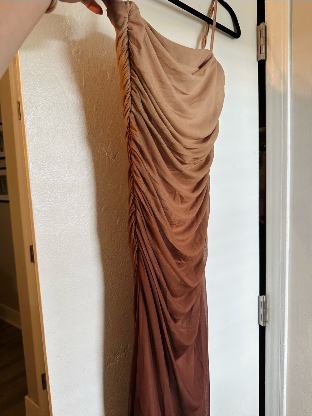 Cider Mesh Gradient Ruched Maxi Dress - Picture 3 of 10